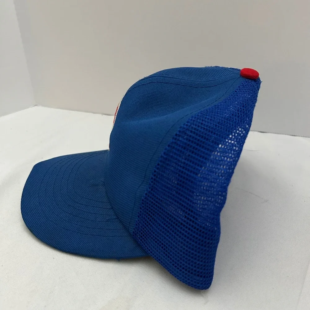 Vintage Chicago Cubs MLB Baseball Trucker Hat Cap youth ANNCO Red White Blue‎ - Picture 2 of 9
